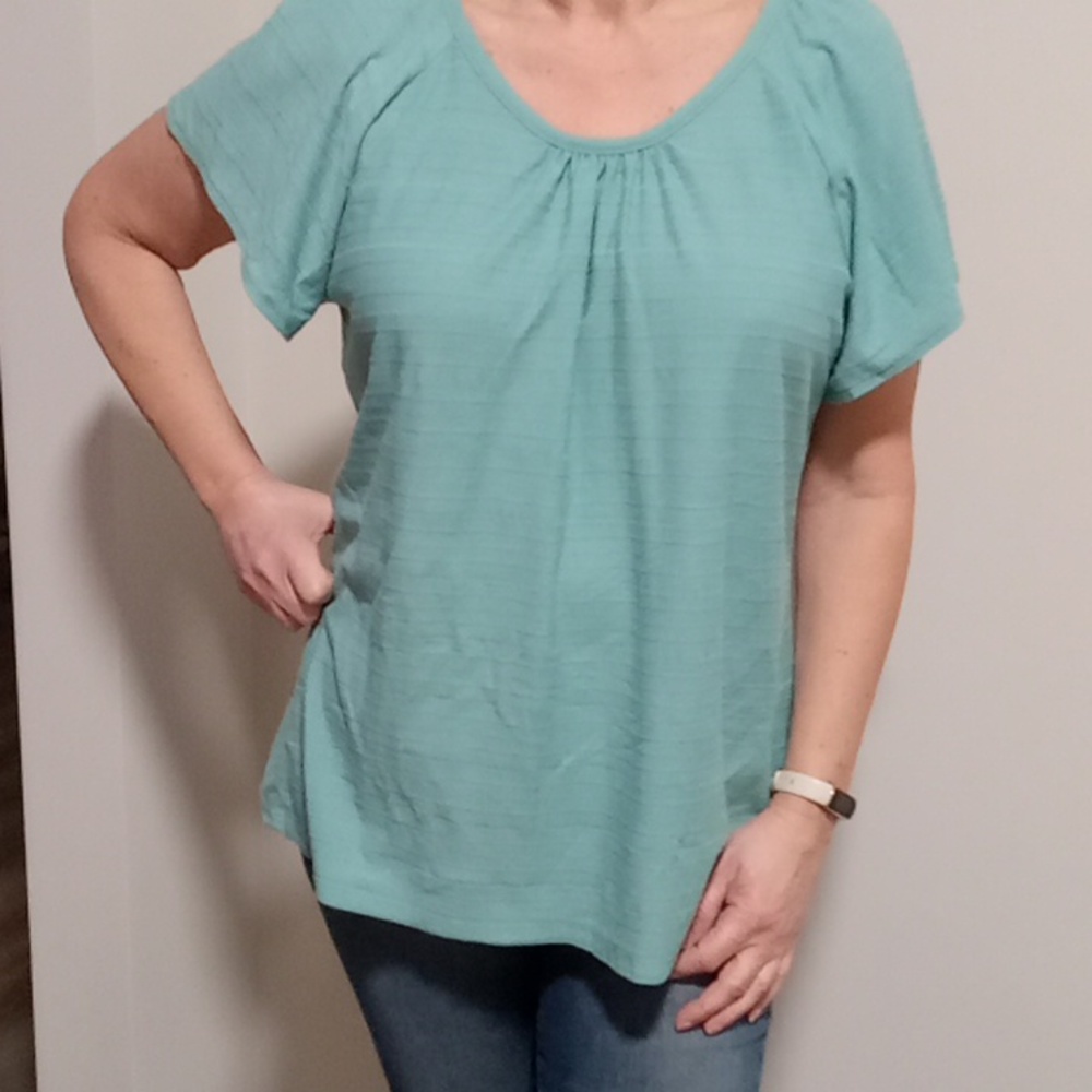 Soleillee, teal top, sz XL